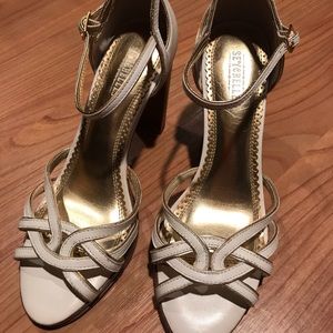 Seychelles White/Gold Statement Platforms